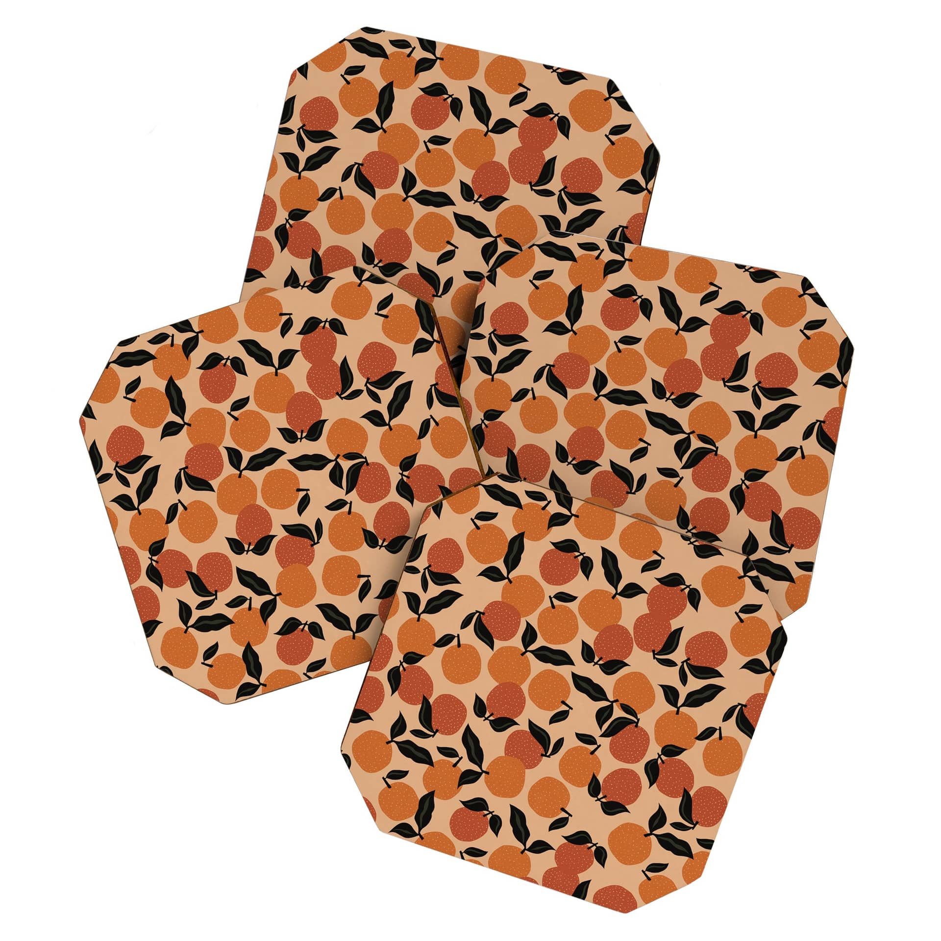 Seamless Citrus Pattern / Oranges Coaster