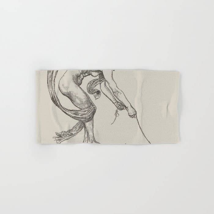 Nude Classical Woman Riding A Beetle 1895-1896 Bath Towel
