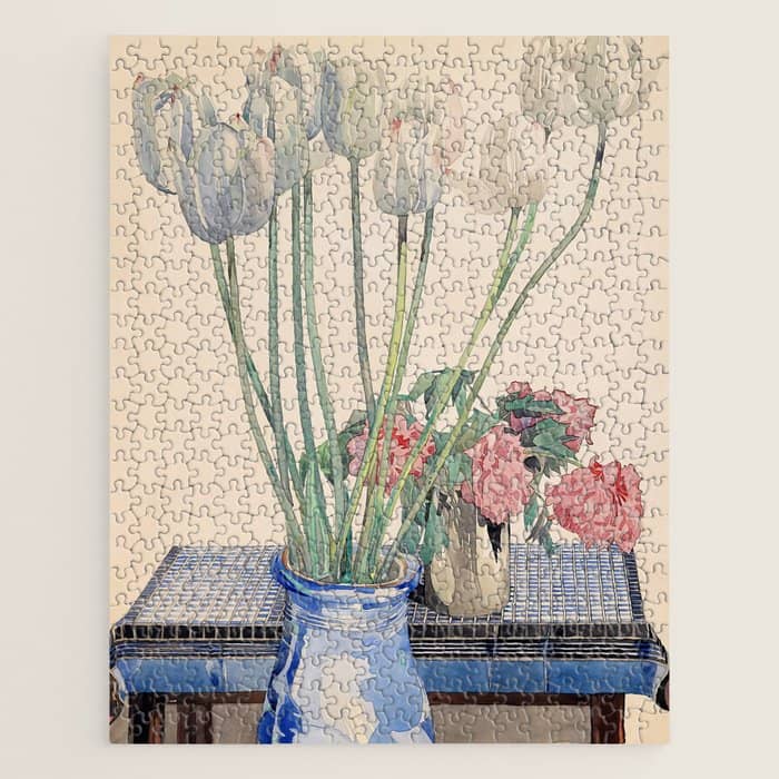 Charles Rennie Mackintosh "White Tulips" Jigsaw Puzzle