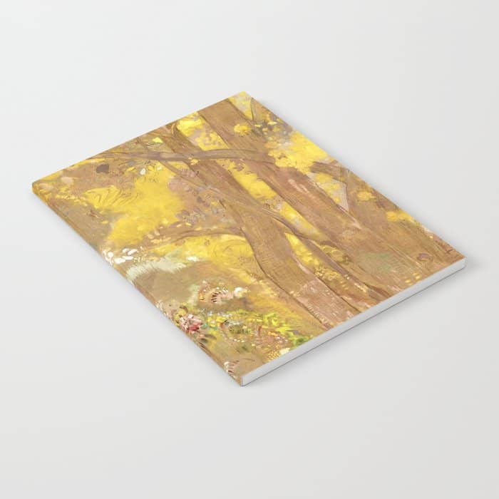 Odilon Redon "Trees On A Yellow Background" Notebook