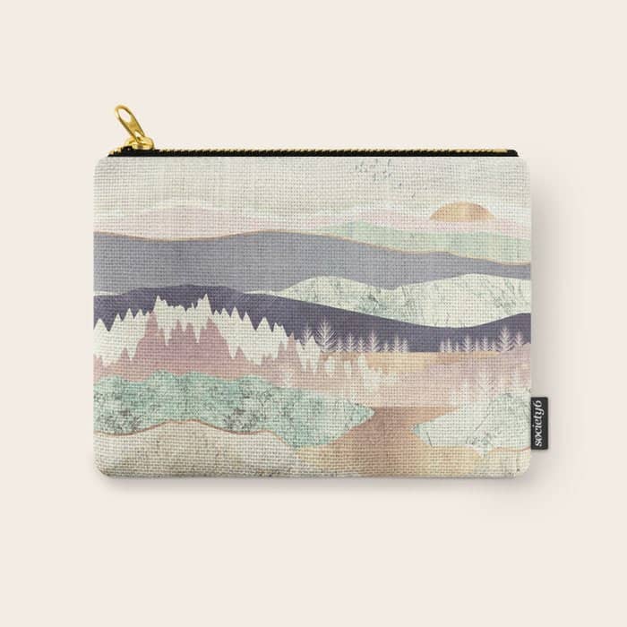 Golden Spring Reflection-Horizontal Muted Carry All Pouch