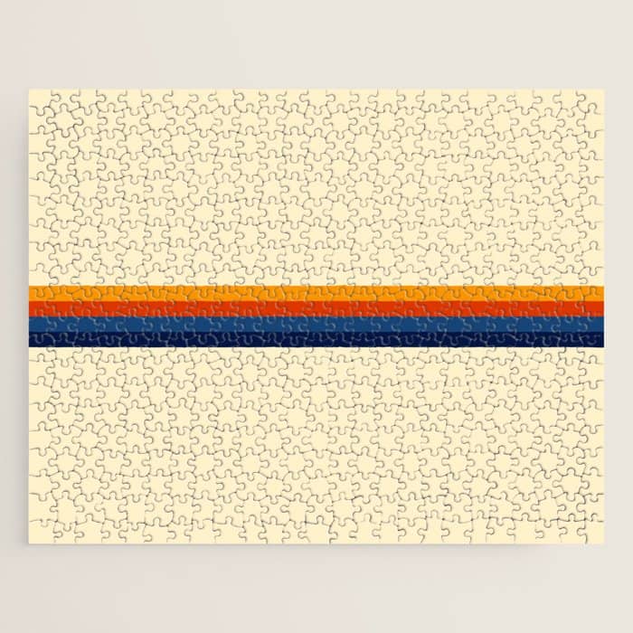 Retro Stripes Summer Of Love Jigsaw Puzzle