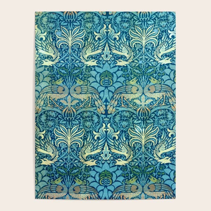 William Morris "Peacock And Dragon" Poster