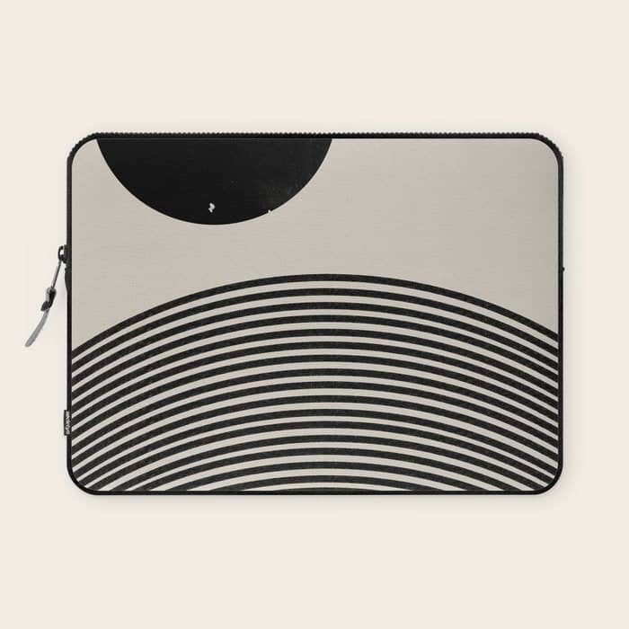 Woodblock Art, Mid Century Illustration Laptop Sleeve