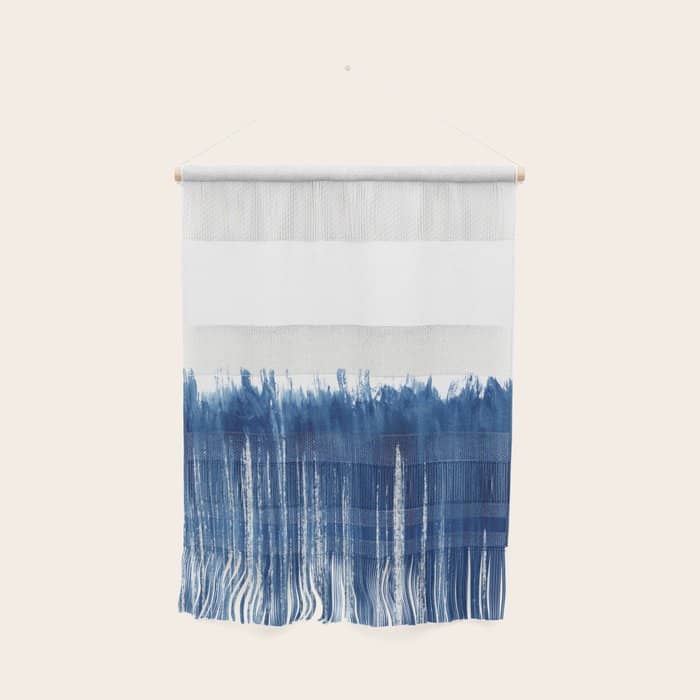 Indigo Abstract Brush Strokes | No. 5 Wall Hanging