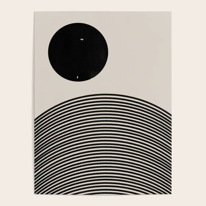 Woodblock Art, Mid Century Illustration Poster