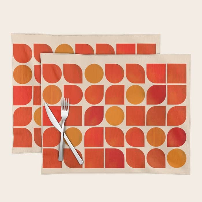 Fun Geometry - Mid-Century Abstract Placemat