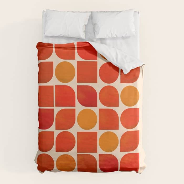 Fun Geometry - Mid-Century Abstract Duvet Cover