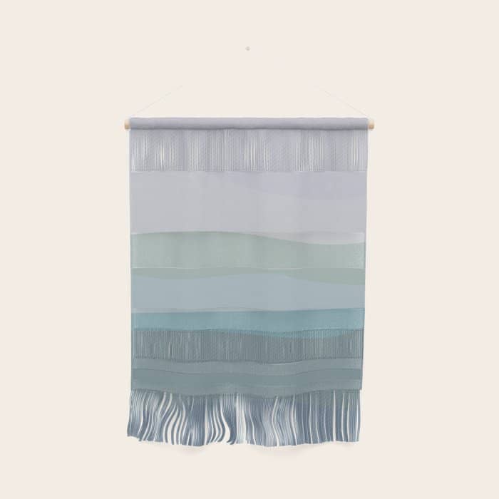 Calming Ocean Waves In Soft Dusty Pastels Wall Hanging