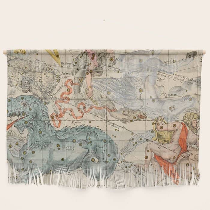 Vintage Celestial & Astrological Map  (1693) Wall Hanging