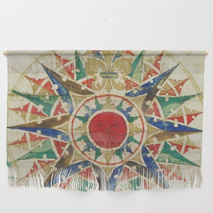 Vintage Compass Rose Diagram (1502) Wall Hanging