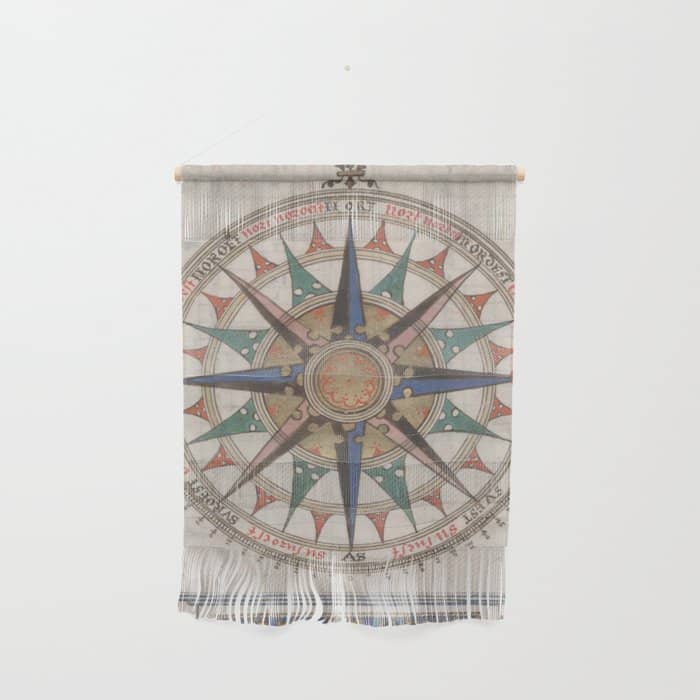Historical Nautical Compass (1543) Wall Hanging