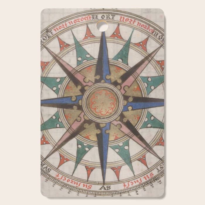 Historical Nautical Compass (1543) Cutting Board
