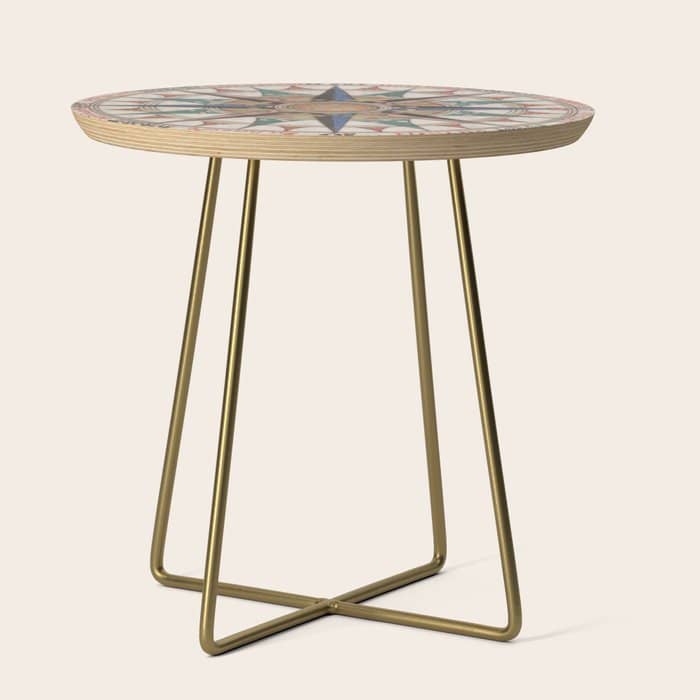Historical Nautical Compass (1543) Side Table