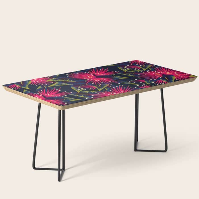 New Zealand Rata Floral Print (Night) Coffee Table