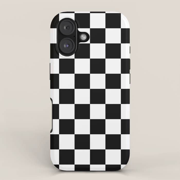 Checkered (Black & White Pattern) Iphone Case