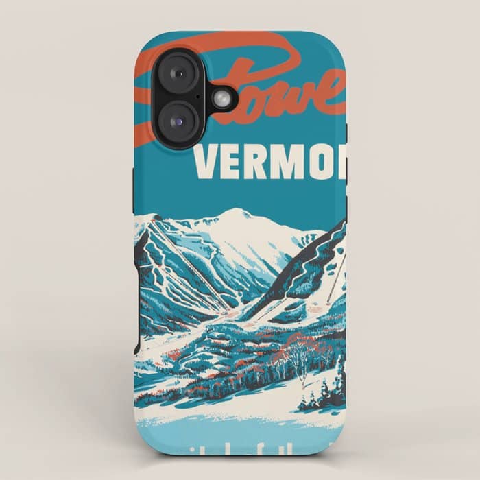 Stowe, Vermont Vintage Ski Poster Iphone Case