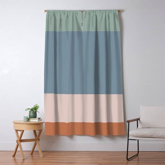 Contemporary Color Block Xi Window Curtain