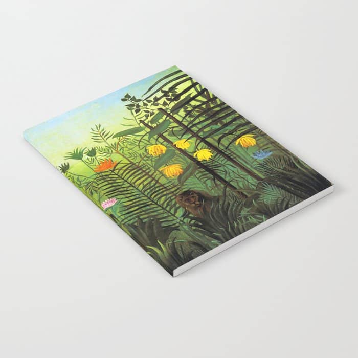 Henri Rousseau "Exotic Landscape With Lion And Lioness In Africa" Notebook