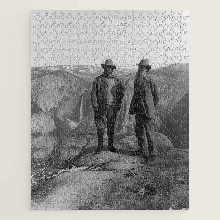 John Muir Teddy Roosevelt Yosemite National Park Jigsaw Puzzle