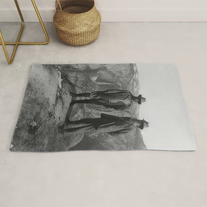 John Muir Teddy Roosevelt Yosemite National Park Rug