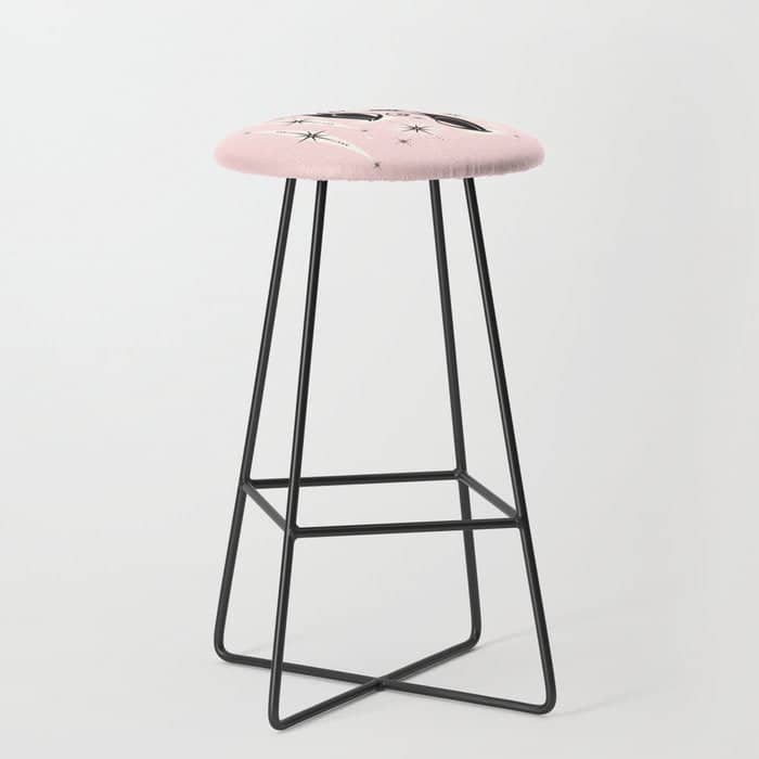 Mid Century Meow Retro Atomic Cats ©Studioxtine Stool