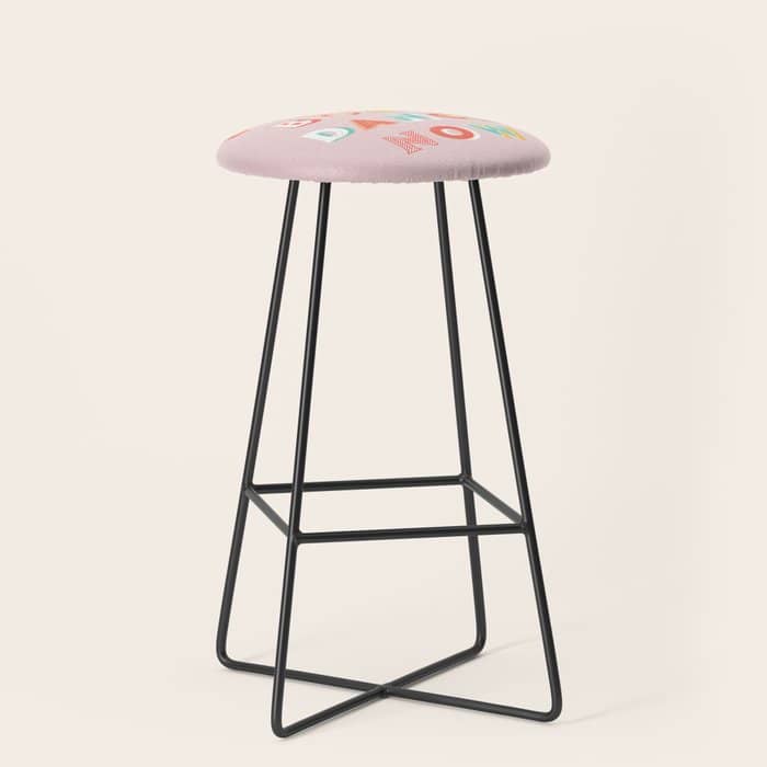 Everybody Dance Now - Bright Typography Stool