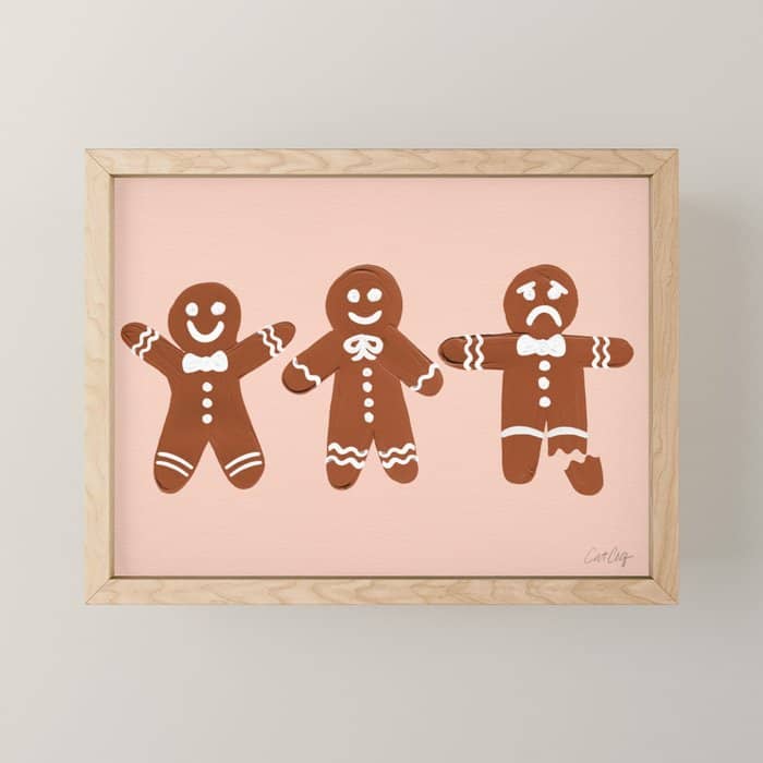 Gingerbread Men - Blush Palette Mini Art Print