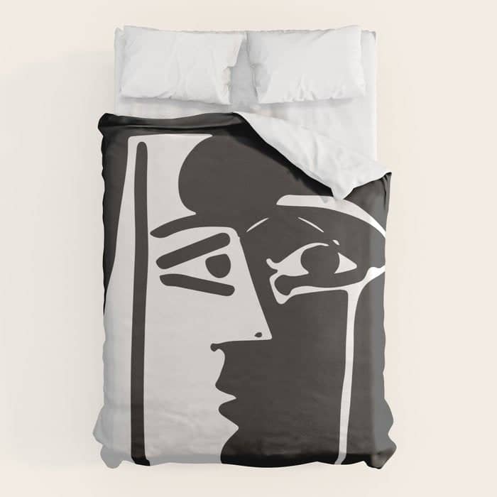 Picasso - Kiss 1979 Artwork Reproduction Duvet Cover