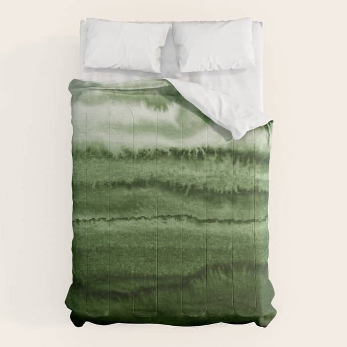 Within The Tides Forest Green By Monika Strigel Comforter