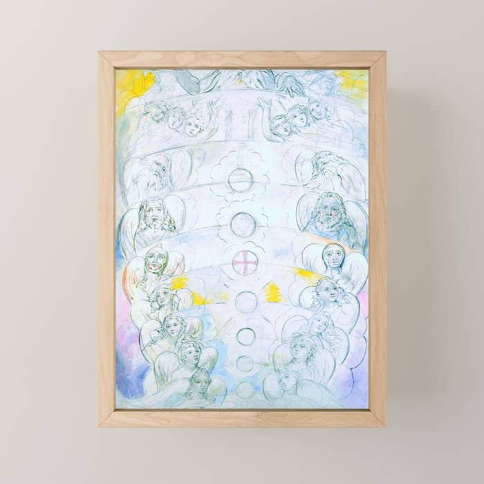 William Blake "Illustrations To Dante'S Divine Comedy - The Vision Of The Deity" Mini Art Print