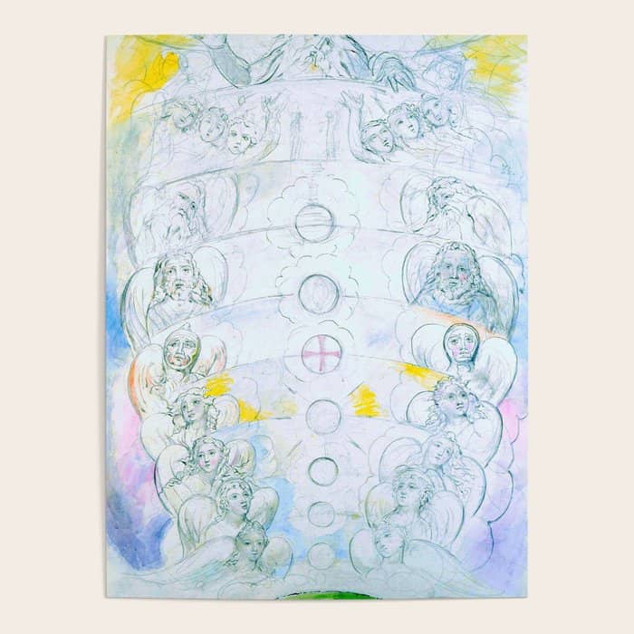 William Blake "Illustrations To Dante'S Divine Comedy - The Vision Of The Deity" Poster