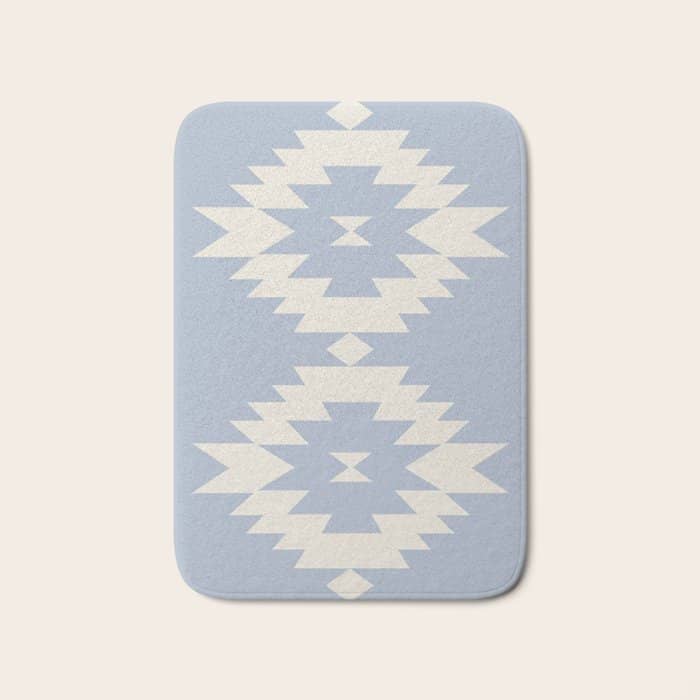 Southwestern Minimalism - Sky Blue Bath Mat