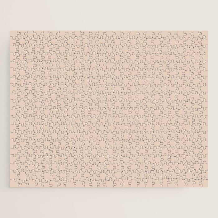 Pale Neutral Blush Buff Cream Solid Jigsaw Puzzle