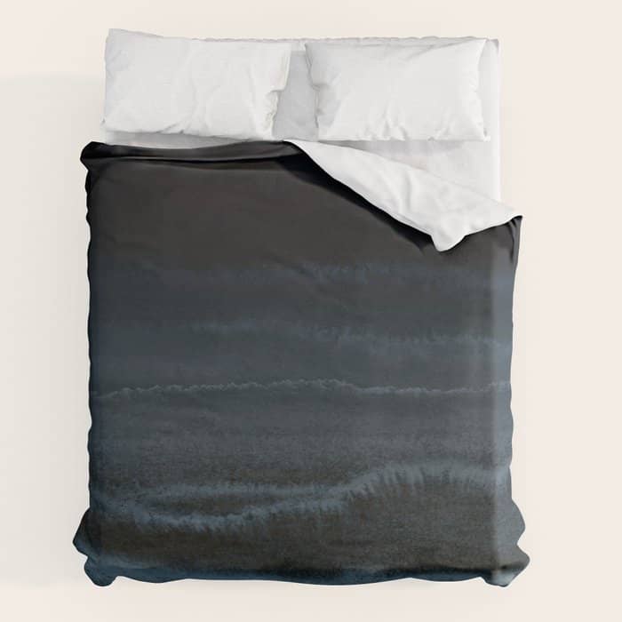 Within The Tides Night Beach By Monika Strigel Duvet Cover