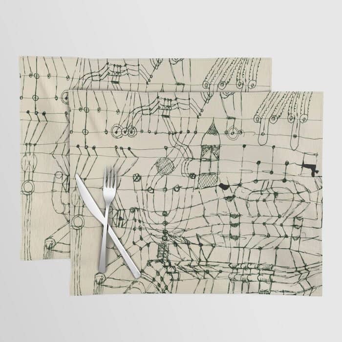 Paul Klee "Drawing Knotted In The Manner Of A Net" Placemat