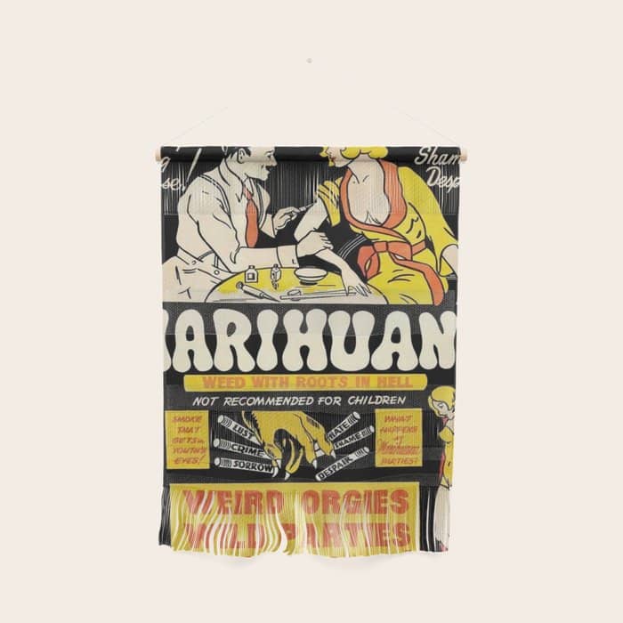 Marihuana Marijuana Vintage Movie Wall Hanging