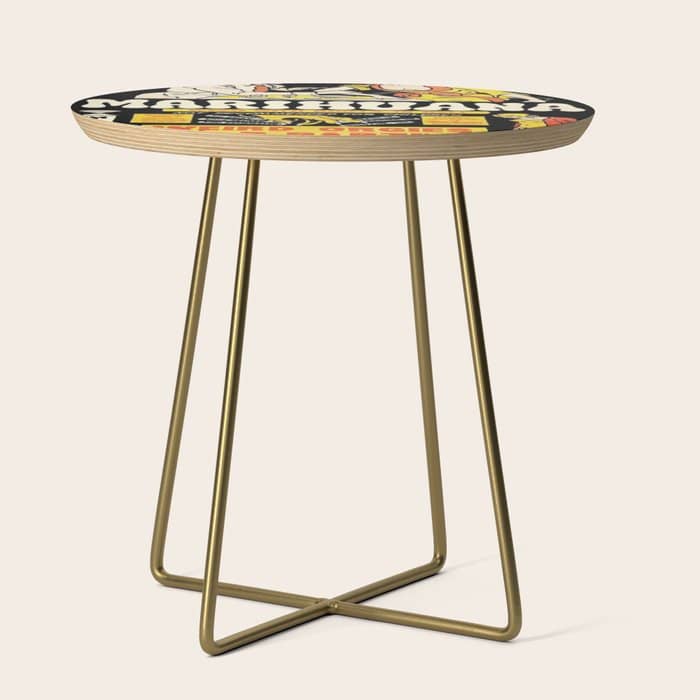 Marihuana Marijuana Vintage Movie Side Table