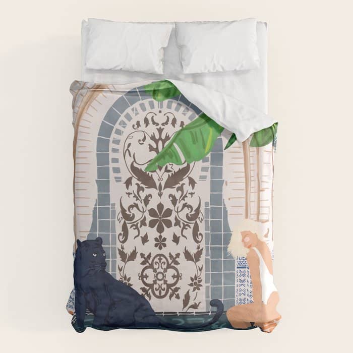 Frienaissance #Painting #Wildlife #Illustration Duvet Cover