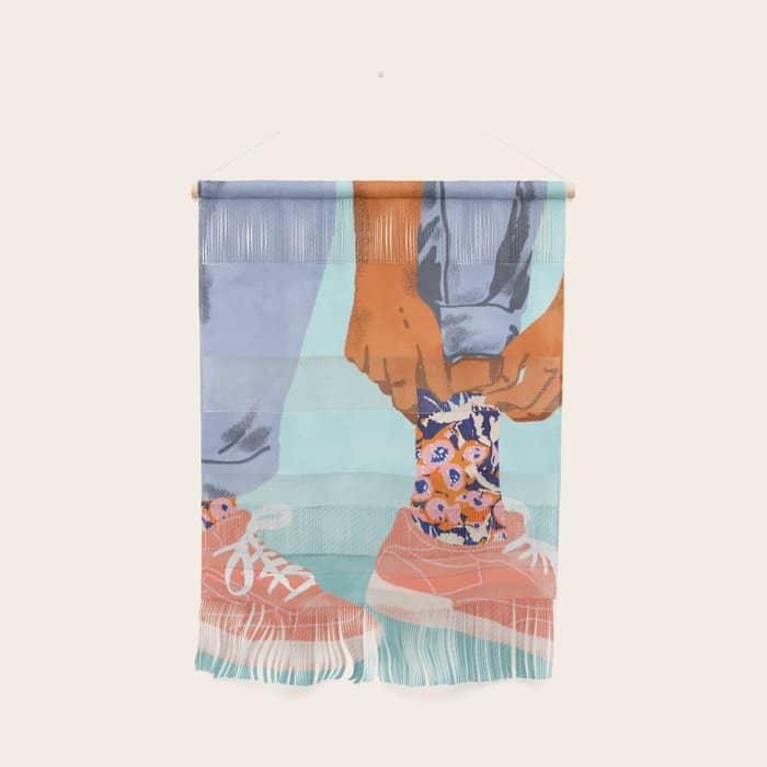 Pull Up Those Pretty Socks! | Optimism Hustle Positivity | Good Vibes Luck Pop Art Wall Hanging