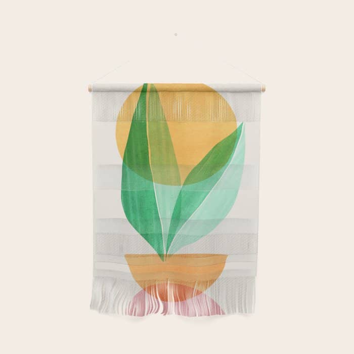 Summer Stack Abstract Plant Illustration Wall Hanging