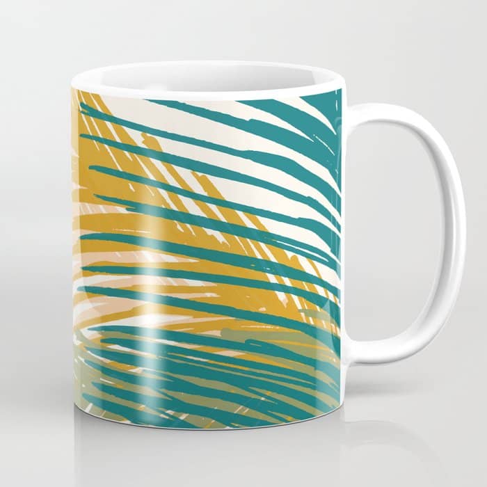 Golden Hour Palms Modern Botanical Coffee Mug