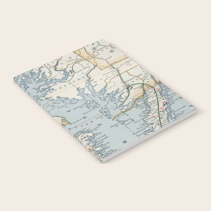 Vintage Map Of The Chesapeake Bay (1901) Notebook