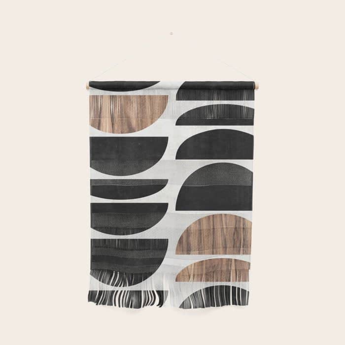 Mid-Century Modern Pattern No.7 - Concrete And Wood Wall Hanging