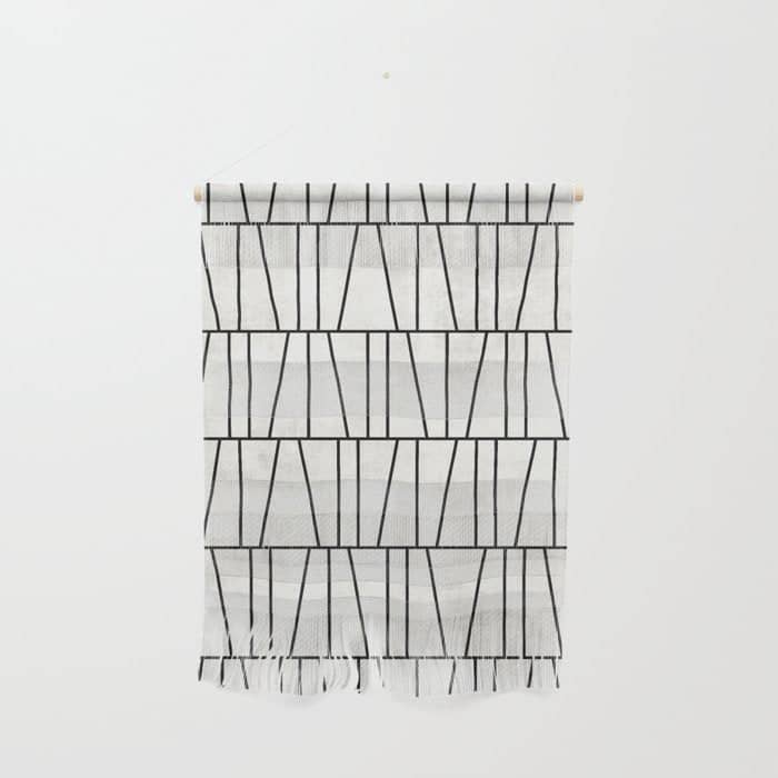 Mid-Century Modern Pattern No.6 - White Wall Hanging
