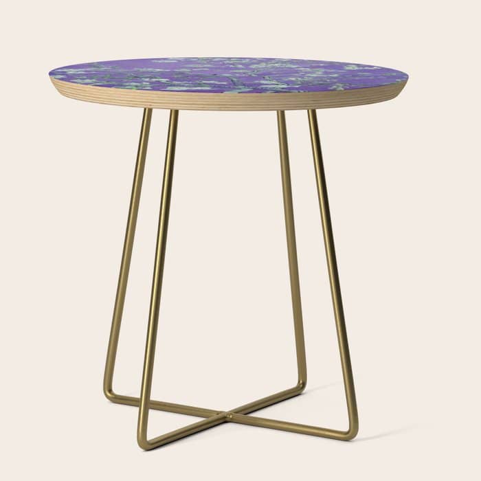 Vincent Van Gogh "Almond Blossoms" (Edited Purple) Side Table