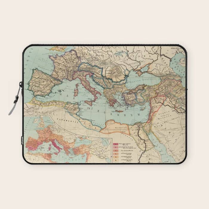 Vintage Map Of The Roman Empire (1889) Laptop Sleeve