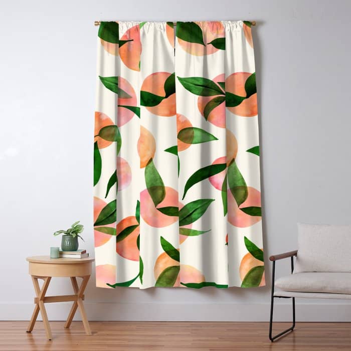 Abstract Summer Fruit Pattern Window Curtain