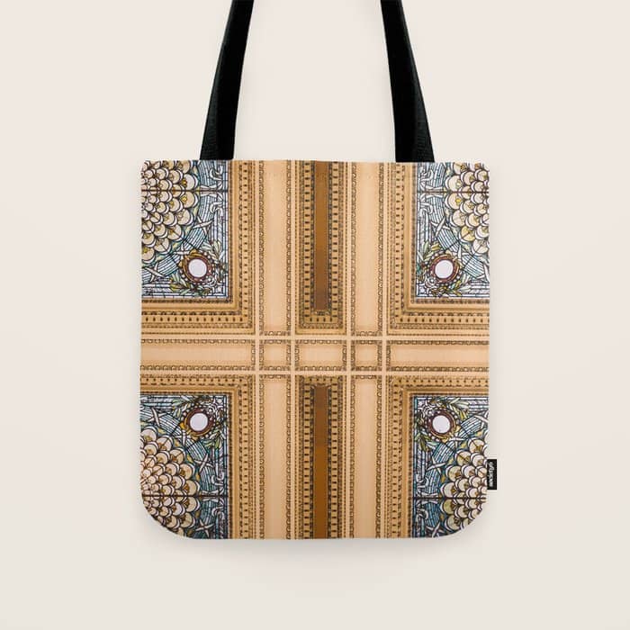 Teal X Gold X Washington Dc Architecture Tote Bag