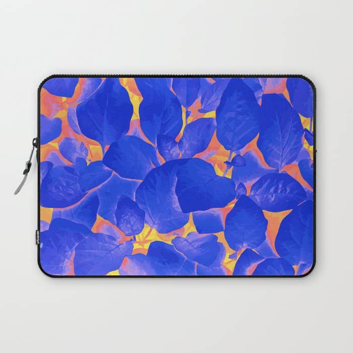 Supercontrast, Pop Of Color Ultraviolet Nature, Floral Graphic Design Laptop Sleeve